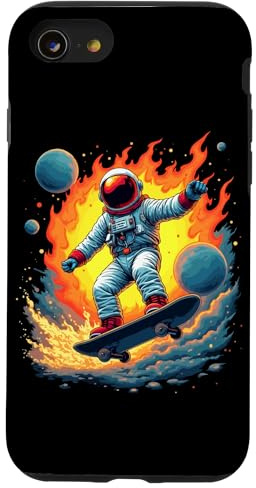 Astronaut Skater Weltall Astro Skateboard Hülle für iPhone SE (2020) / 7 / 8