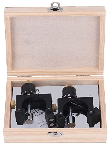 Rabot d'Angle Outil à Main Pour Le Travail Du Bois N 5, Jeu De 2 Jauges De Réglage Lames En Acier Haut Carbone, Aimantées - Précision Élevée, Matériau Durable, Compatible Dégauchisseuse