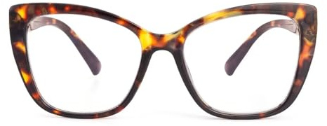 SKYWAY Übergröße Lesebrille Damen, Groß Mode Cat Eye Computerbrille Blaulichtfilter Brille mit Sehstärke