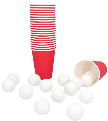 Boland - Set de Beer Pong, 22 Gobelets et 15 Balles | Avec boîte de rangement pour jeux de fête et anniversaire