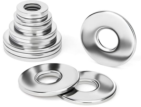 GUNGY 100 Pièces Rondelles Métal INOX M4 x 8 mm Rondelles Plates Acier Inoxydable A2 V2A Norme DIN 9021 pour Vis Écrous et Boulons