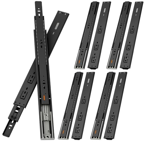 VADANIA 300mm Push to Open Drawer Runners, #F45 5 Pairs | 45kg capacity, full extension, ball bearing, side mount, touch open slides for no handle cabinet.