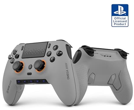 Scuf OMEGA PS5 Kabelloser Performance-Controller, TMR Anti-Drift – Hellgrau