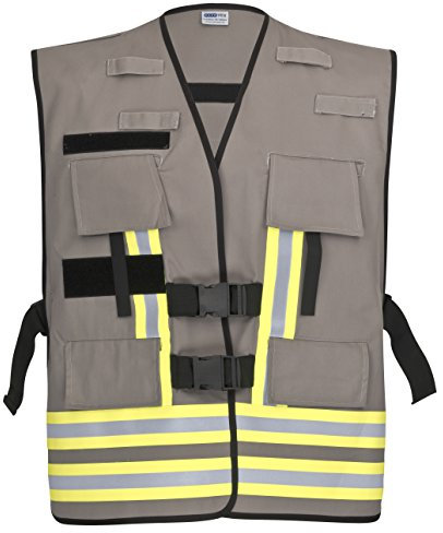 PACOTEX Funktionswesten zur Kennzeichnung von Einsatzpersonal wie z.B. Feuerwehr Warnweste (Grau)