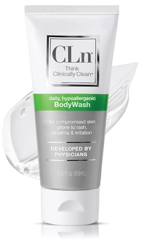 CLn BodyWash – Non-Drying Body Wash Preserved with Sodium Hypochlorite, For Compromised Skin Prone to Eczema, Dermatitis, Rash & Hidradenitis Suppurativa, Fragrance-Free & Paraben-Free, 89ml
