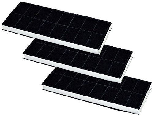Aktivkohlefilter - passend für Hauben und Umluftsets von Bosch, Siemens, Neff, Balay, Constructa, Küppersbusch - Ersatz für 00296178 - CD53030 - Super-Sparset mit 3 Stück