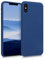 kwmobile Hülle kompatibel mit Apple iPhone XS Max Hülle - Silikon Handy Case - Handyhülle weiche Oberfläche - kabelloses Laden - Marineblau