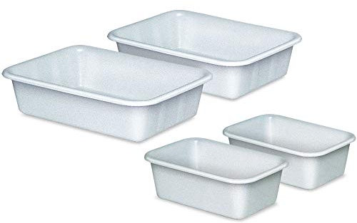 Juego de 4 Envases para Alimentos, Recipientes de Plástico Aptos, 2 x 12 l, 2 x 25 litros