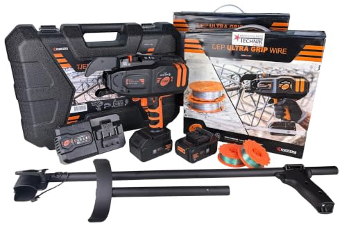 TJEP ULTRA GRIP 40 für Ø 12-40 mm Akku Drahtbindemaschine + 80 Rollen Bindedraht