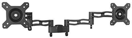 Duronic Dual Screen Arm Set DM35P2 | Two Arms with VESA Heads | Dual Joint | Compatible with All Monitor Desk Mounts & Poles | BLACK | Aluminium