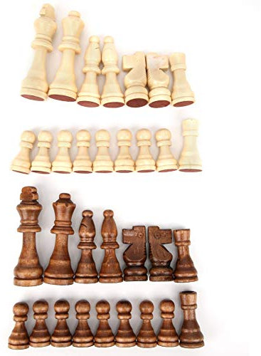 32 STÜCKE Holz Internationalen Schachfiguren ohne Spielbrett tragbare Internationale Schachfiguren Turnier Staunton Schachfiguren Unterhaltung Brettspiel Set