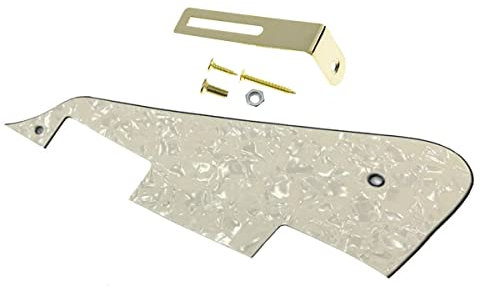 Dopro Aged Pearl LP Gitarren-Pickguard mit goldfarbener Halterung für Epiphone Les Paul