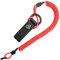 Ganzoo Spiral-Kabel Schlüsselanhänger elastisch mit Karabiner, Safety Lanyard mit Paracord-Mantel, Schlüsselband, Stretch Fang-Riemen, RSG Halterung für Polizei, Bundeswehr, Hausmeister, neon orange