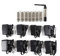 Wireless DMX512 Transmitter/Empfänger DMX512 Funk 2.4G ISM 126 Kanäle 7 Empfänger Sender Controller für Bühne DMX Lichteffekte