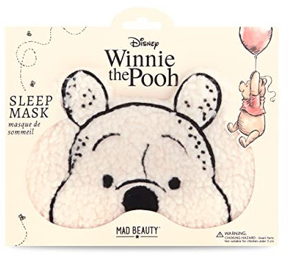 MAD BEAUTY Masque de sommeil Winnie l'ourson, doux et confortable pour une bonne nuit de sommeil, joli ombre pour les yeux, sommeil profondément comme l'ourson, réglable, enfants et adultes