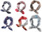 Bandana Kopftuch 6 Stück Bandana, Damen-Multifunktionstuch, kleines Seidentuch, Halstuch, Unisex, mehrfarbig, Turban-Stil Hip Hop (6)