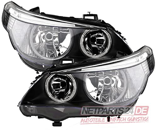 Johns, Scheinwerfer Satz passend für BMW 5er Scheinwerf. Set E60/E61 07/03-03/07 H7/H7 inkl Motor li+re