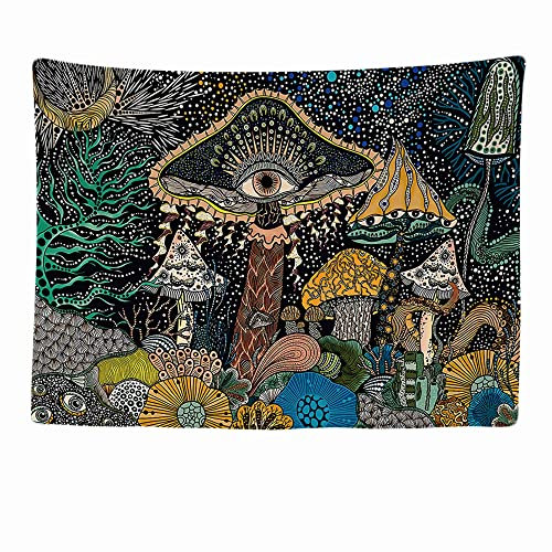 Ulticool - Auge Pilze Psychedelic Eyes Trippy Art - Wandteppich - 200x150 cm - Großer Wandteppich - Poster Verzierung - Dekoration - Tapete - Leinwand - Malerei - Zubehör Raumteiler