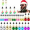 YumSur Weihnachts-Bartschmuck, Bartkugel, Ornamente, Bunte Urlaubsdekoration für Männer, 30 Stück