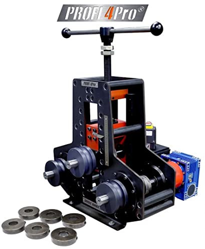 Cintreuse à rouleaux avec moteur 1,5 kW, 230 V, contrôle professionnel au pied, barres plates, vidéo