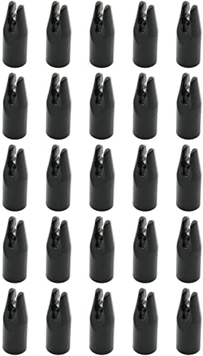 TAODAN 25pcs Arrow Nocks Archery Hunting Compound Bow Arrow Tail Plastic Accessories for 8mm Arrows