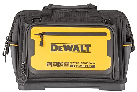 DEWALT Tool Bag, Water Resistant, Hard Bottom, 16-inch, Professional Tool Tote (DWST560103)