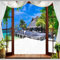 3D-Tapete vor dem Fenster Tropical Island Landschaft Fototapeten Wohnzimmer Schlafzimmer Hintergrund Wanddekoration Fresken 3D