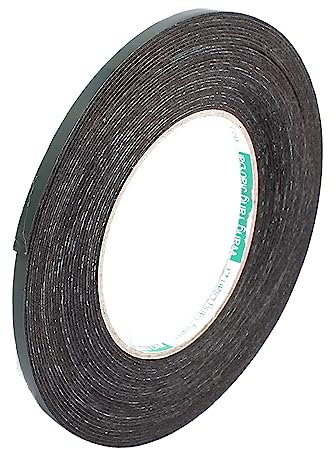 QUARKZMAN 5mm x 1mm Burlete Puerta Sello Tira x 1uds Espuma Aislamiento Cinta Auto Adhesivo para Puerta Marco y Ventana y Puerta, [Negro, 10M Longitud]