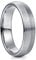 NUNCAD Bague Homme Argenté en Tungstène Alliance avec Bord de Couteau Anneau Simple pour Mariage 6mm Taille 60(19.1)