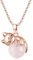 Vadmans Rosé Gold Katze Kette für Damen Sterling Silber Rosen Quarz Katze Anhänger Halskette Schmuck Geschenk für Mädchen