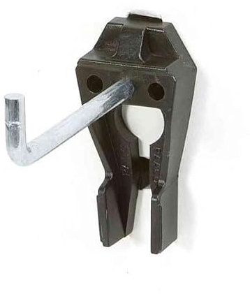 raaco Gancio Angolato Clip 3-50 mm per Pannello Porta Attrezzi da Parete, 50 mm, Ideale per Trapani, Avvitatori Elettrici e Seghe, Ganci Pannello Portautensili in Acciaio e Poliammide, Set di 5