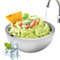 Dip Chiller Bowl - Large 70oz Capacity - Frozen Ice Stainless Steel Party Serving Bowl - Insulated Dip Dish Platter Keeps Salsa, Guacamole, Condiments, Sauces, Salad & Food Hot or Cold (1 Bowl)