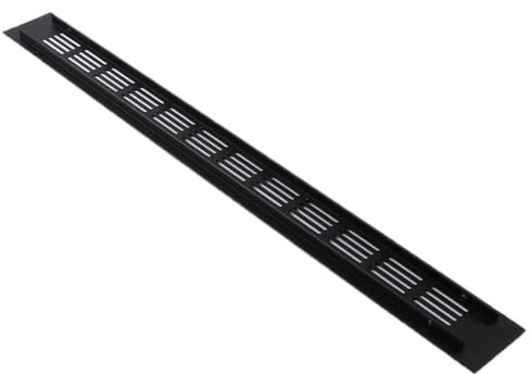 Rejilla de ventilación rectangular, paquete de 2 rejillas de ventilación de 500 mm x 50 mm, cubierta de ventilación de cocina de aleación de aluminio, cubierta de ventilación de pared, rejilla de