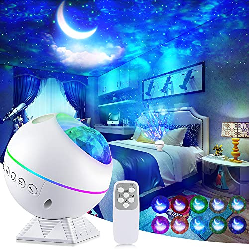 Perkisboby Star Projector, 3-in-1 Galaxy Night Light with Remote Control, LED Lamp for Kids & Adults, 360° Magnetic Base, Perfect for Bedroom,Home Theater, Gaming Room, Birthday & Holiday Gifts