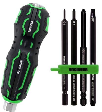 ENGINEER Kit d'extracteur de vis cruciforme 4 en 1, fonctionne avec les vis à tête fraisée et les fixations DZ-76