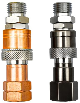 Oxy Ensemble de raccords rapides pour tuyau d'acétylène, kit torche à oxygène acétylène, raccord rapide Oxy-Fuel avec mécanisme de déconnexion sécurisé du carburant/oxygène OEM