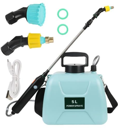 Spruzzatore Elettrico, Spruzzatore Da Giardino Elettrico 5L/8L, Spruzzatore A Pressione, Batteria 2400 mAh per La Pulizia a Spruzzo Piante da Giardino (5L-B)