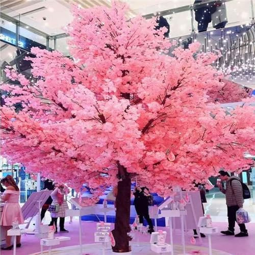 Qiang Arbre Artificiel de Cerisier Sakura - Fleurs de Soie Simulation Crypter Round-1m*80cm