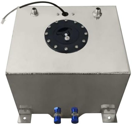 SICHENSH Kraftstofftank, 20L Alu Renntank Motorsport Tank, Renntank Motorsport, Alu Kraftstofftank mit Ölstandsensor, Aluminium-Renntank für Alle Arten von Rennwagen/Trucks/SUV, 0-90 Ohm