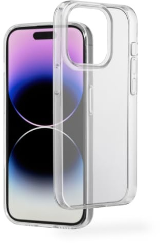 Hama Hülle für iPhone 14 Pro (Handyhülle, Schutzhülle für Rückseite, Case, Kratzfest, extra Schutz für Kamera und Display, transparent, Slim, Hülle dünn) durchsichtig