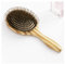 Peine Bambú Cepillo de pelo Herramientas de salón Redondo Jaar Bristles Bambú Peine Masaje Peine de Peinado for Chicas Cuidado de la belleza del cabello Peine Alisador De Cabello(Boar mix nylon)