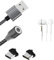 Cavo Di Ricarica Magnetico Di Alta Qualità Cavo Di Sincronizzazione Cavo Dati + Auricolari Compatibile Con Tecno Spark 9T Con Connettore USB Tipo C E Connettore Micro USB 2A Fino A 480mbps -