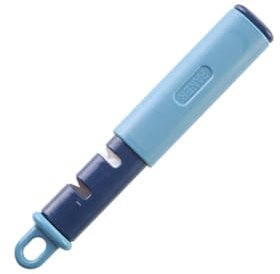 MAGICLULU 1Pc Aiguiseur De Couteau Pratique Aiguiseur Cutter Aiguiseur Manuel Aiguiseur Outil Polyvalent Cuisine Lame Aiguiseur Rotatif Cutter Aiguiseur Bleu Acier Inoxydable