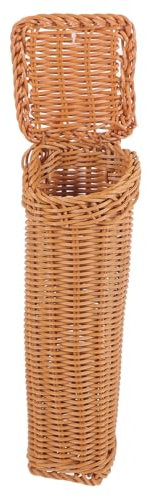 IMIKEYA Cesta Colgante Tejida De Ratan Para Utensilios De Cocina Organizador Práctico y Elegante Para Espacios Reducidos Almacenamiento Multifuncional Baño y Cocina