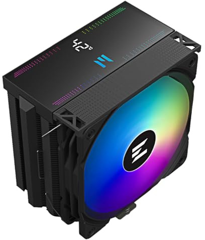 Zalman CNPS13X DS CPU-Kühler, TDP 240W, Prozessortemperaturanzeige, AMD AM5/AM4, Intel LGA 1851/1700/1200/1151, 5 Heatpipes, PWM Performance 120mm Lüfter, Schwarz