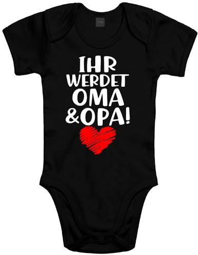 Shirtoo Baby Strampler mit lustigem Ihr werdet Oma & Opa Motiv - Erstausstattung zur Geburt für Mädchen und Jungen