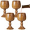 yeeplant Lot de 4 verres en bois de 145 ml - Style médiéval - Pour dîner, fêtes, etc
