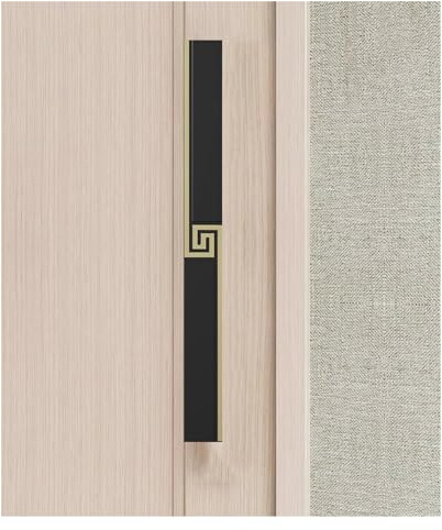 Generico Maniglie Moderne in Alluminio bifacciale per Porte - Barra Push-Pull Nera e Bronzo da 59 Pollici per Porte scorrevoli in Legno e in Vetro - Elegante ferramenta per Interni ed Esterni