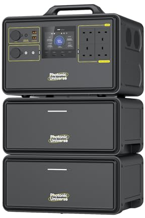 2400W 4480Wh portable power station set with two expansion batteries