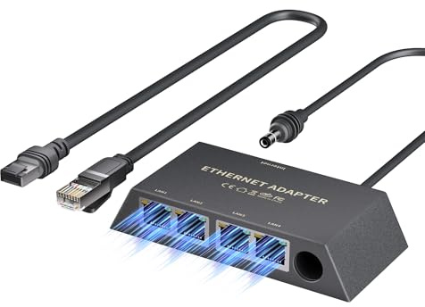 Multi porta Starlink mini/adattatore Ethernet Gen 3 con cavo Gen3 Rj45 | Starlink - Adattatore Ethernet per rete esterna cablata a 4 porte uscite simultaneamente, fino a 1 Gbps